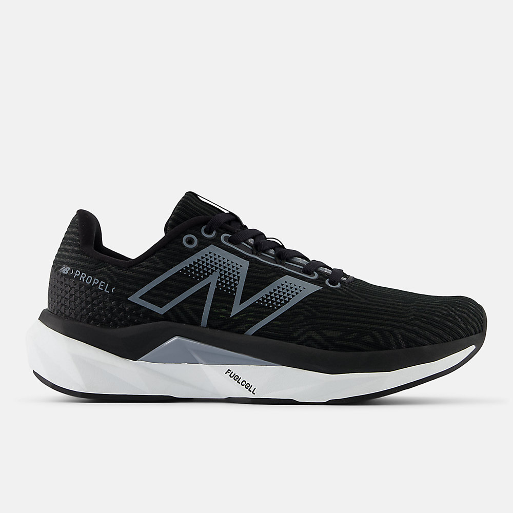 New Balance FuelCell Propel v5 Shoes Black with Steel and White